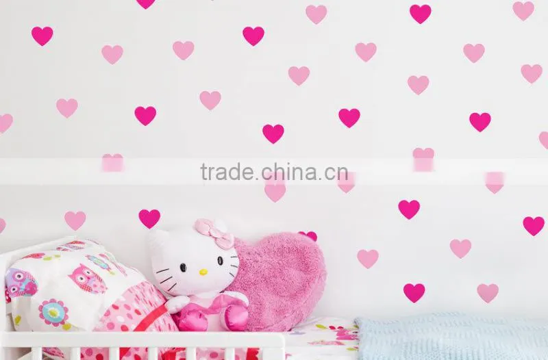 Heart Wall Decals Wall Stickers For Nursery - Lots Of Colours