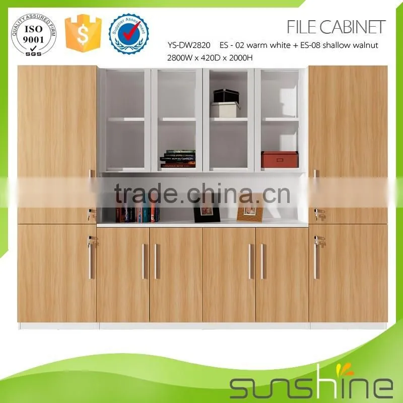 2016 High quality office furniture melamine board file cabinet wooden boss office use tall wood file storage cabinet