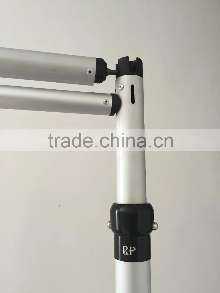 Telescopic pipe and drape 2.0 system upright crown