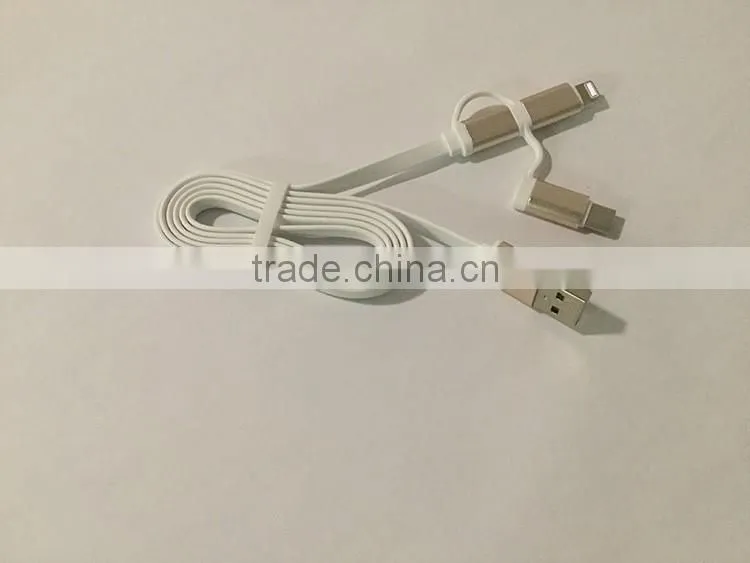 2016 Wholesale 3in1For Lighting Micro USB Type C Environmental Quick Charge Data Line Cable