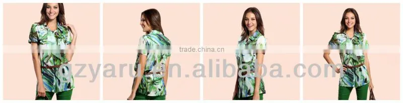 Mulberry silk flower fashion loose two single blouse