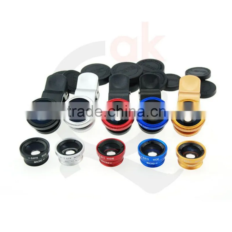 3 IN 1 Fish Eye,Macro, Wide Range,Universal Photo Clip Lens.