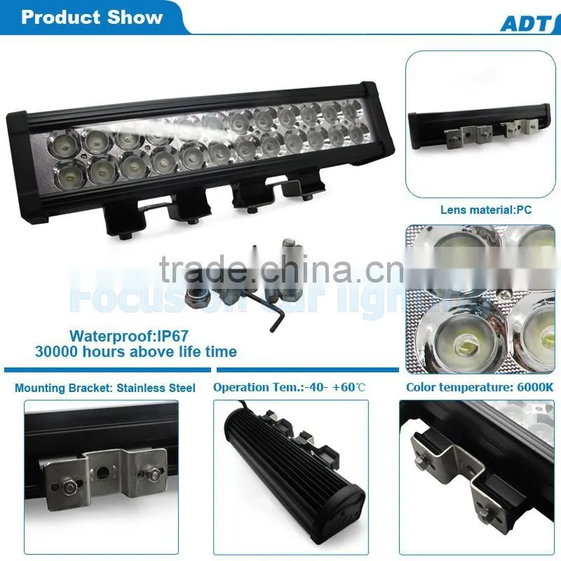 Sale! 14" 72W Offroad LED Work Light Bar Flood Beam SUV Driving Lamp Double Row