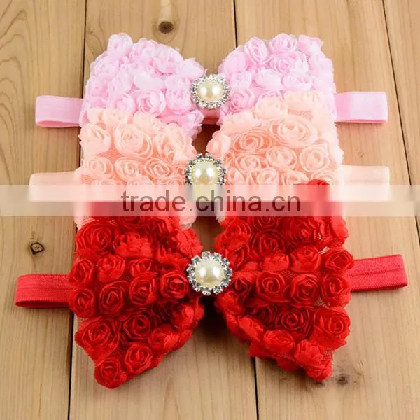 bow top elastic baby hair accessories headbands