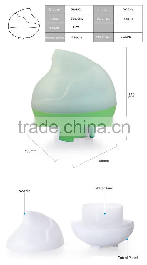 Aroma Atomizer Air Humidifier LED Ultrasonic Purifier Diffuser Essential Oils