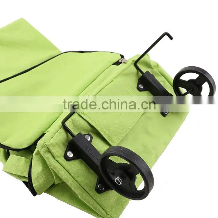 Wholesale Cheap Shoulder Handled Portable Pooh Vegetable Shopping Trolley Bag
