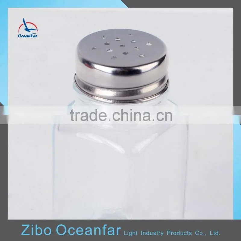 Best Selling Spice Shaker Bottles Mini Glass Spice Jar Square Glass Condiment Bottle