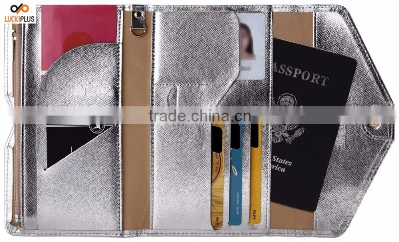 Luckiplus Inventory Multi-purpose Rfid Blocking Passport Wallet Organizer Holder