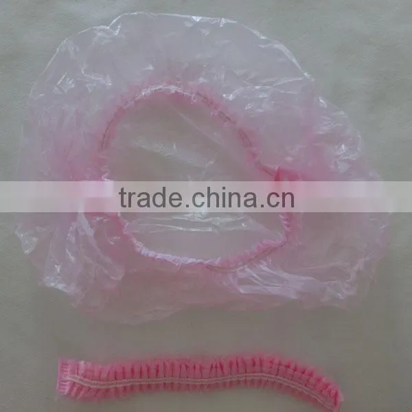 Disposable plastic Shower Caps for bathroom made in China