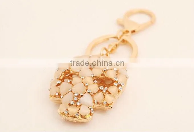 Kingman 2013 Rhinestones High Quality Skull Head Keychain