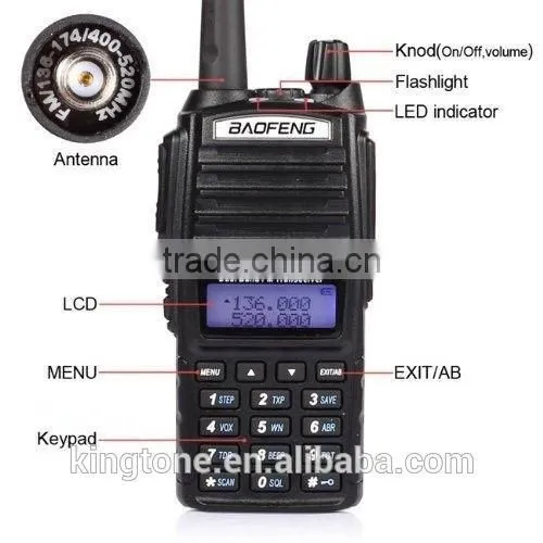 Baofeng UV-82 136-174 & 400-520MHz Dual Band Dual Display two way radio with Free earphone
