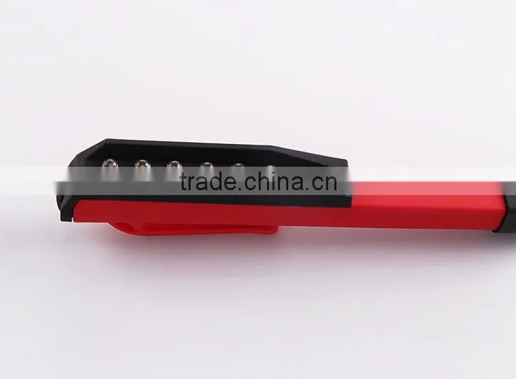 handy size red and black led machine work light pen light