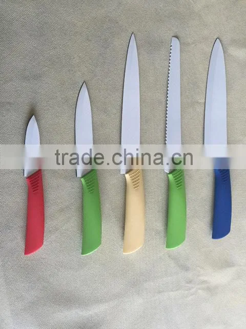 Less expensive than Ceramic Knife with durable Stainless Steel Blade set of 4 3"+5"+8"+Peeler