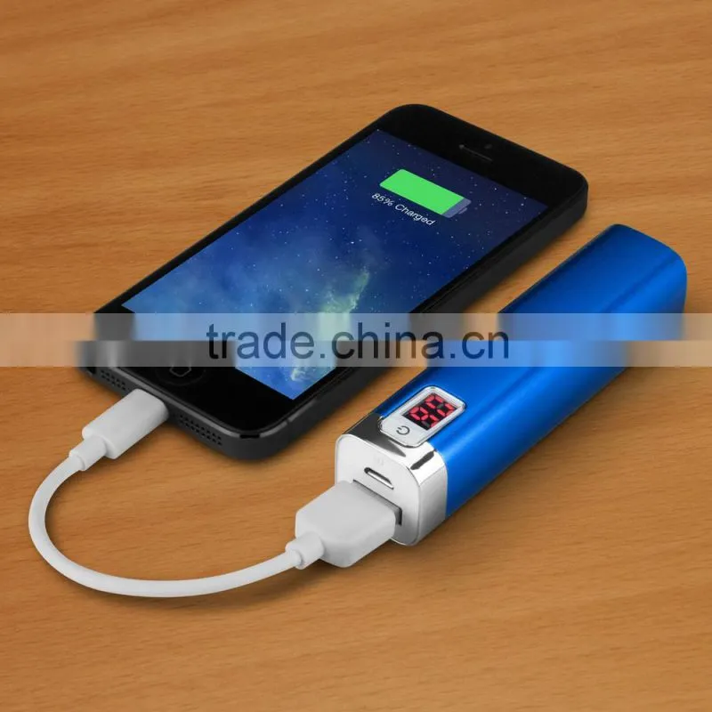 2016 Promotional Gift Led Battery Indicator Powerbank External Battery Charger 2600mah Power Bank
