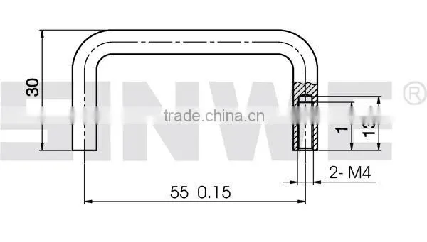 Chrome plated metal cabinet handle lock for cabinet