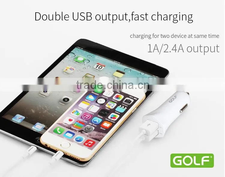 golf new dual usb car charger new products looking for distributor faster business opportunities distributor