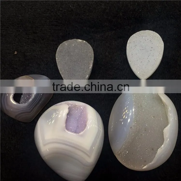 Natural Agate Geode Slices Wholesale Crystal Heart Stone