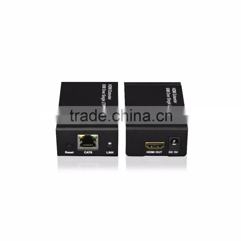 2016 Lower price 60m hdmi extender over single Cat6/Cat.5e cable RJ45 HDMI Extender