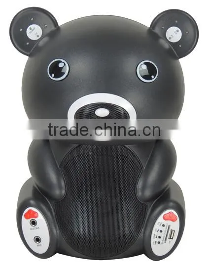 willico Cute little bear mini plastic battery speaker with BLUETOOTH USB SD FM