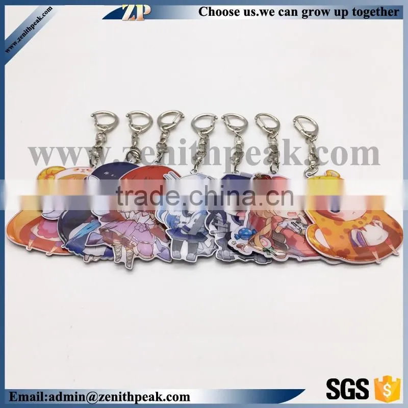 gifts cartoon printed custom keychain