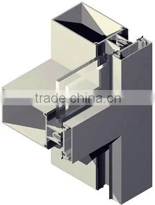 Hot selling manufacturer with customized curtain wall price /glass curtain wall price/ aluminium curtain wall profile