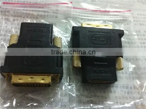 DVI-D 24+1 Pin Male to HDMIFemale M-F Adapter Converter gold plated top quality