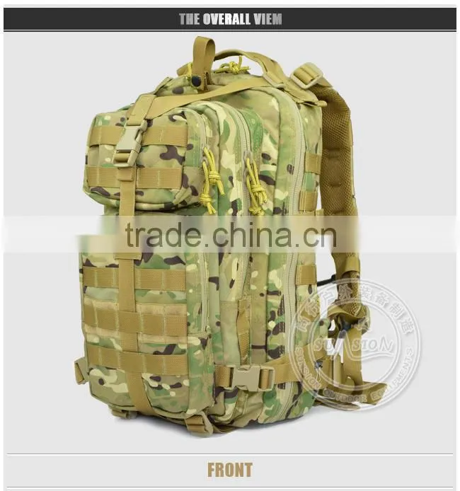 1000D waterproof fabric Military Tactical Backpack stitched with nylon