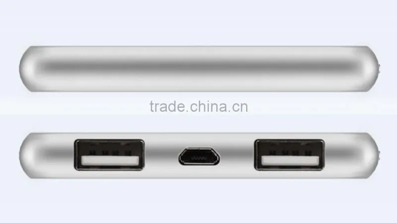 Trusda Custom li-polymer 5000mAh power bank Dual Port Mobile phone charger with 4 LED Indicators