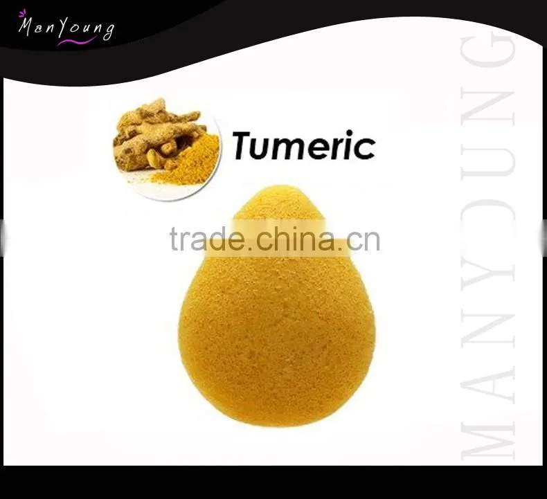 2014 popular tumeric konjac face sponge