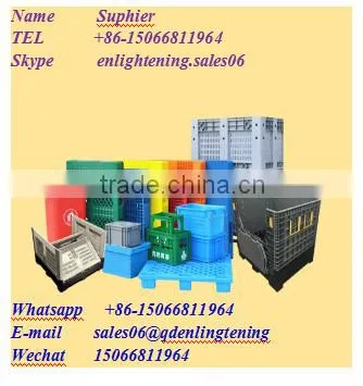 980*1140*1050 1-4T rigid foldable large logostic pallet container/stackable container