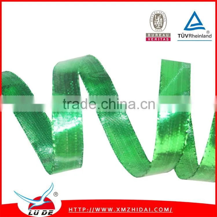 2016 Factory Decorative christmas colorful metallic ribbbon for gift wrapping