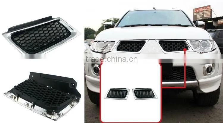 high quality fit the original chrome front grill for mitsubishi pajero
