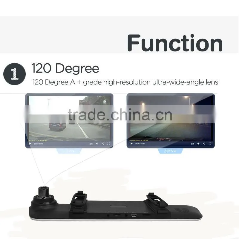 HD GPS tracking with three cameras car rearview camera