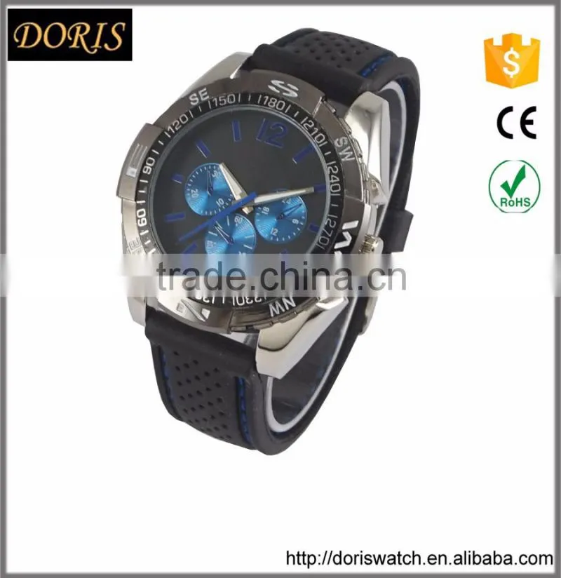 Fashion japan movt quartz silicone wrist watch