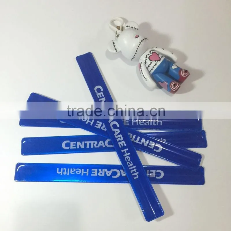 Personalized PVC clap bands / Custom reflective slap bracelets / Snap wristbands