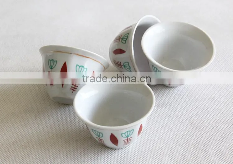 Wholesale cheap porcelain cup custom ceramic cawa cup