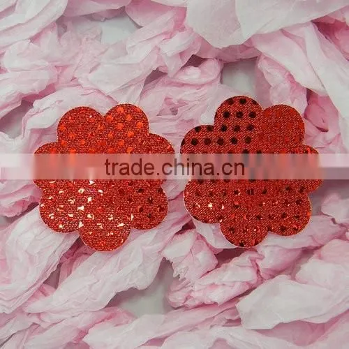 Women red butterfly sex nipple cover