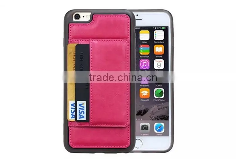 2015 new arrival hot selling leather case for iphone6, for iphone6 pink housing