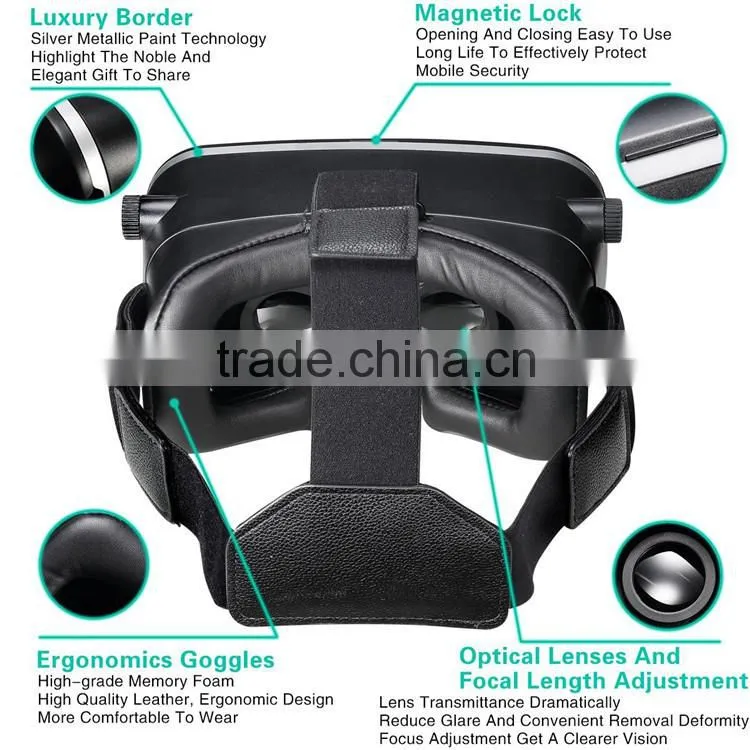 Hot sales!New arrival! New Version 3D VR Virtual Reality Glasses Headset with Head-mounted Headband Glasses for smartphone
