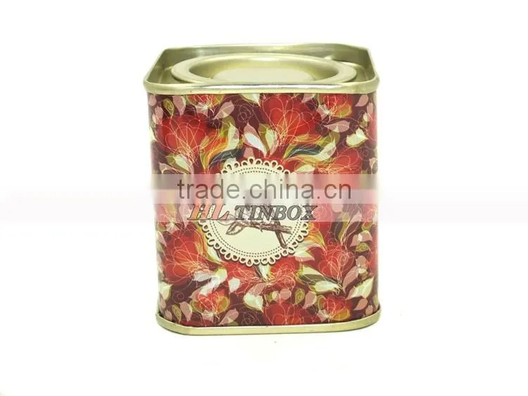 Set of Cute Square Cartoon Gift Tin Can/Tin Box