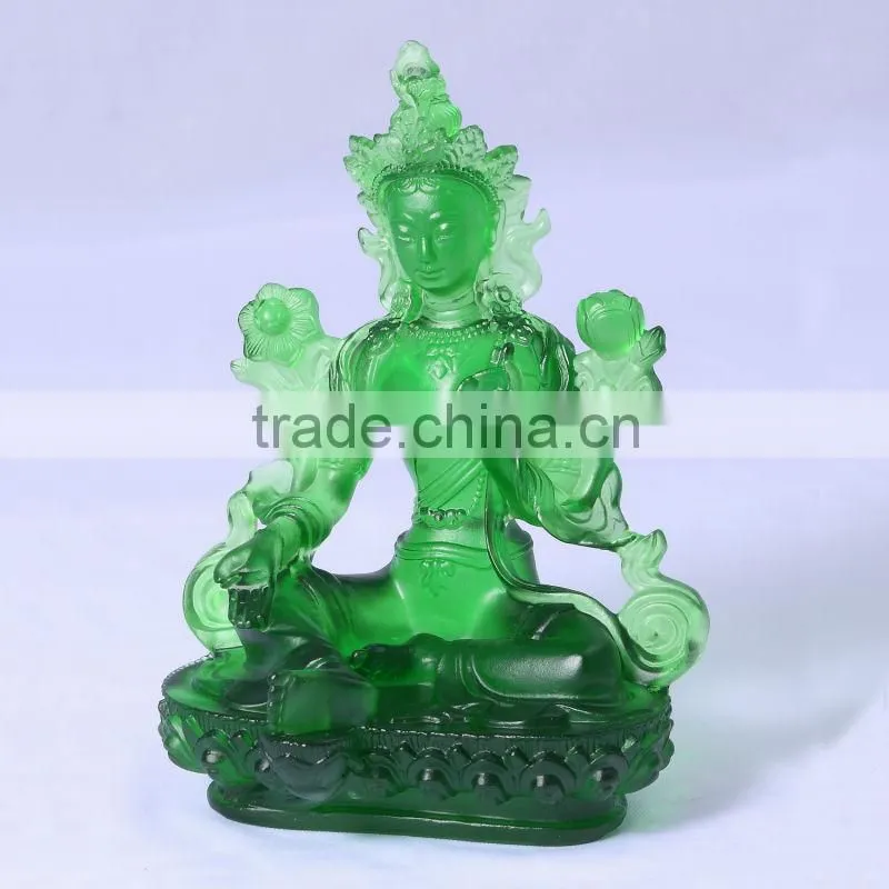 crystal glass kuanyin buddha Sculpture as religious crafts for buddhist