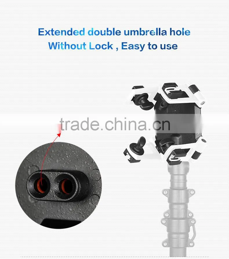 New released HPUSN 4 in 1 Triple Mount Adapter speedlite speedlight flash umbrella holder Light Stand Bracket