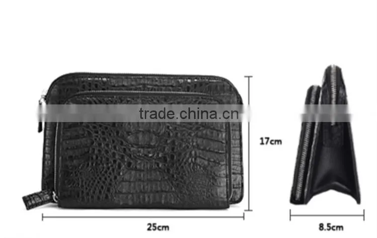 Zipper Clutch Wallet Custom Leather Bag Clutch Bag Genuine Crocodile Bag Men Luxury Wallet Clutch