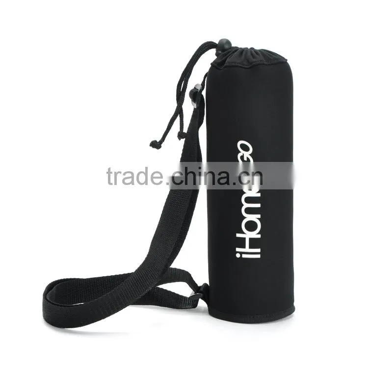 wenzhou popular 2015 hot sell drawstring bags insulated neoprene bottle sleeve