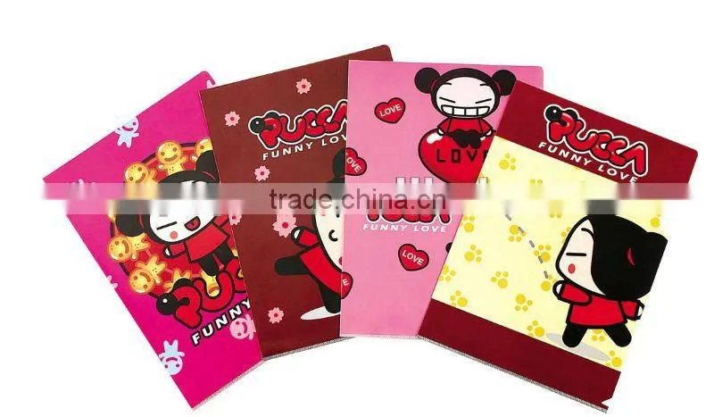 office soft plastic file pocket button PVC file folder