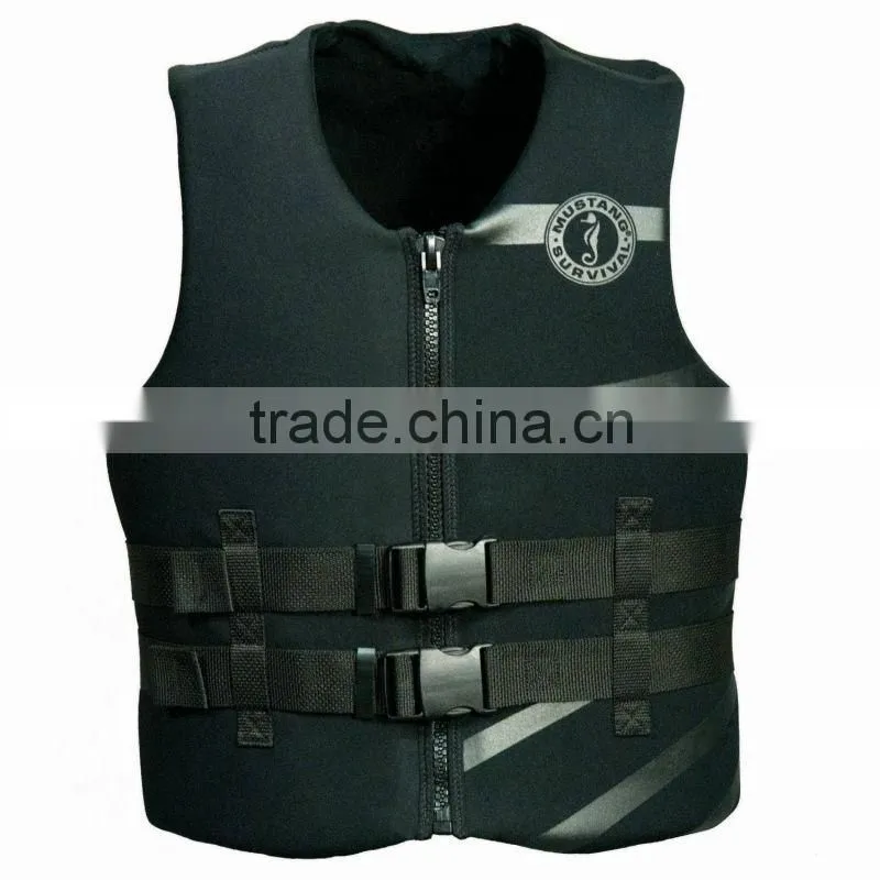 Neoprene Women's Water Sports Watercraft Vest - Grey/Yellow / Medium