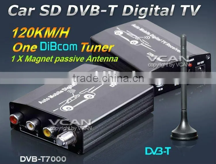 DVB-T7000 hd car DVB-T digital tv receiver One Tuner One antenna MPEG2 H.264 high speed
