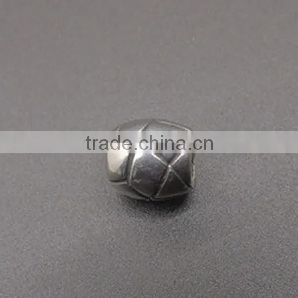 Antique silver beads with stainless steel casting charm for jewelry bracelet