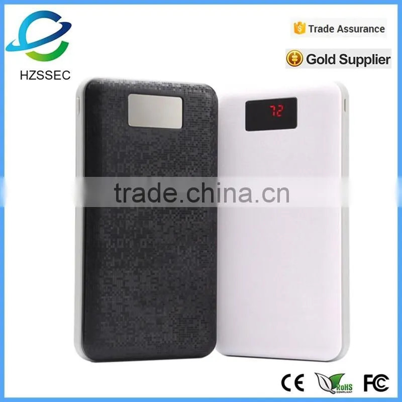 Hot selling large capacity 20800mah power bank universal portable charger power bank with led screen digital power bank