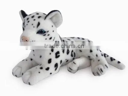 factory wholesale realistic plush toys sitting snow leopard stuffed plush jungle animal toy super soft plush brown leopard